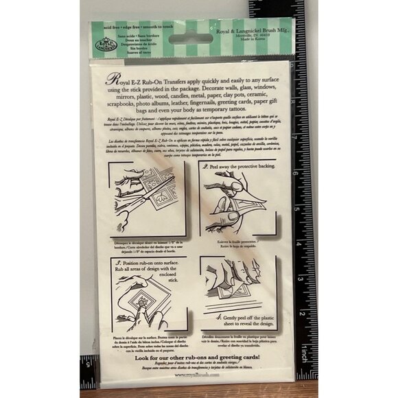 Royal Langnickel EZ RUB ON Transfer NOEL JOY CANDY LANG362G BY DELANE LANGE - Picture 3 of 4